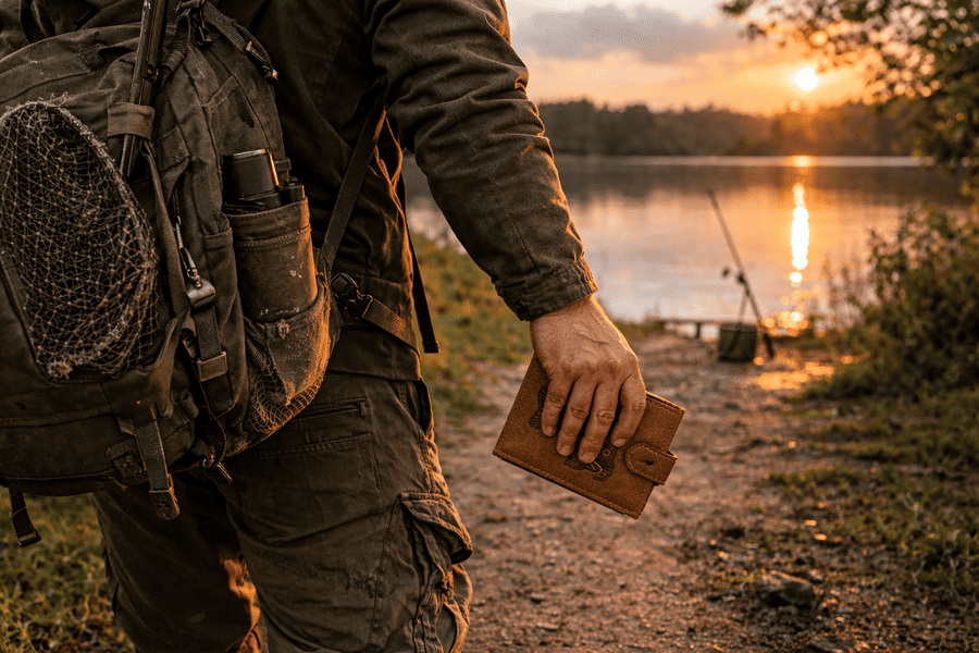 peňaženka pre rybára so zapínaním mk